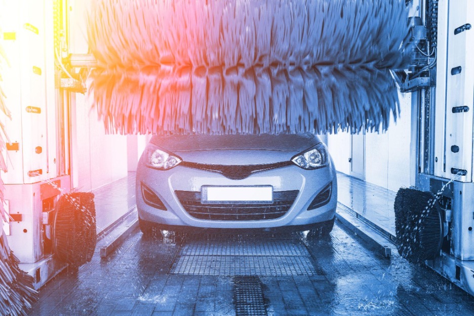 Automated Car Wash Wheel Cleaning Process