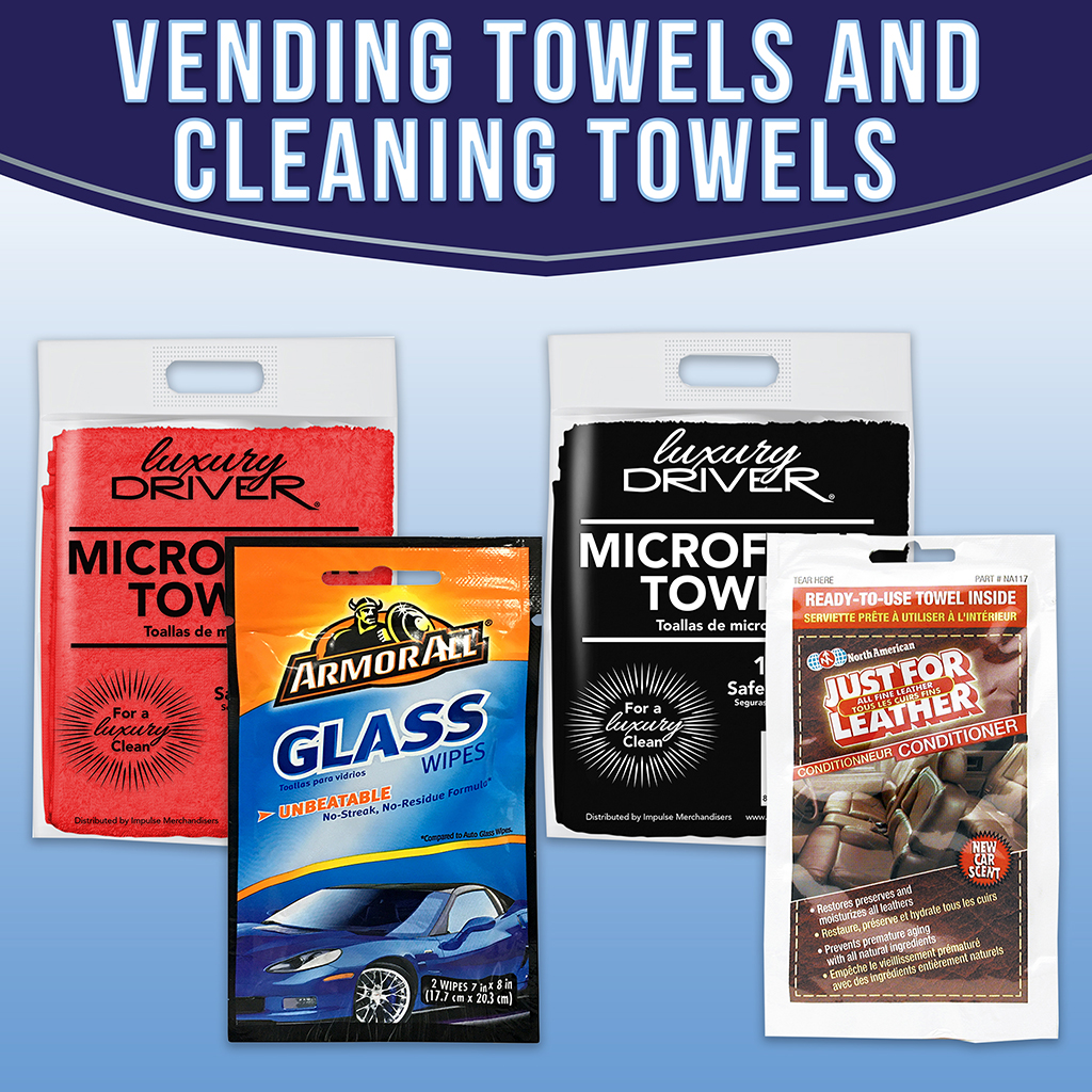 Impulse Merchandisers Car Glass Cleaner Wipes for Car interior