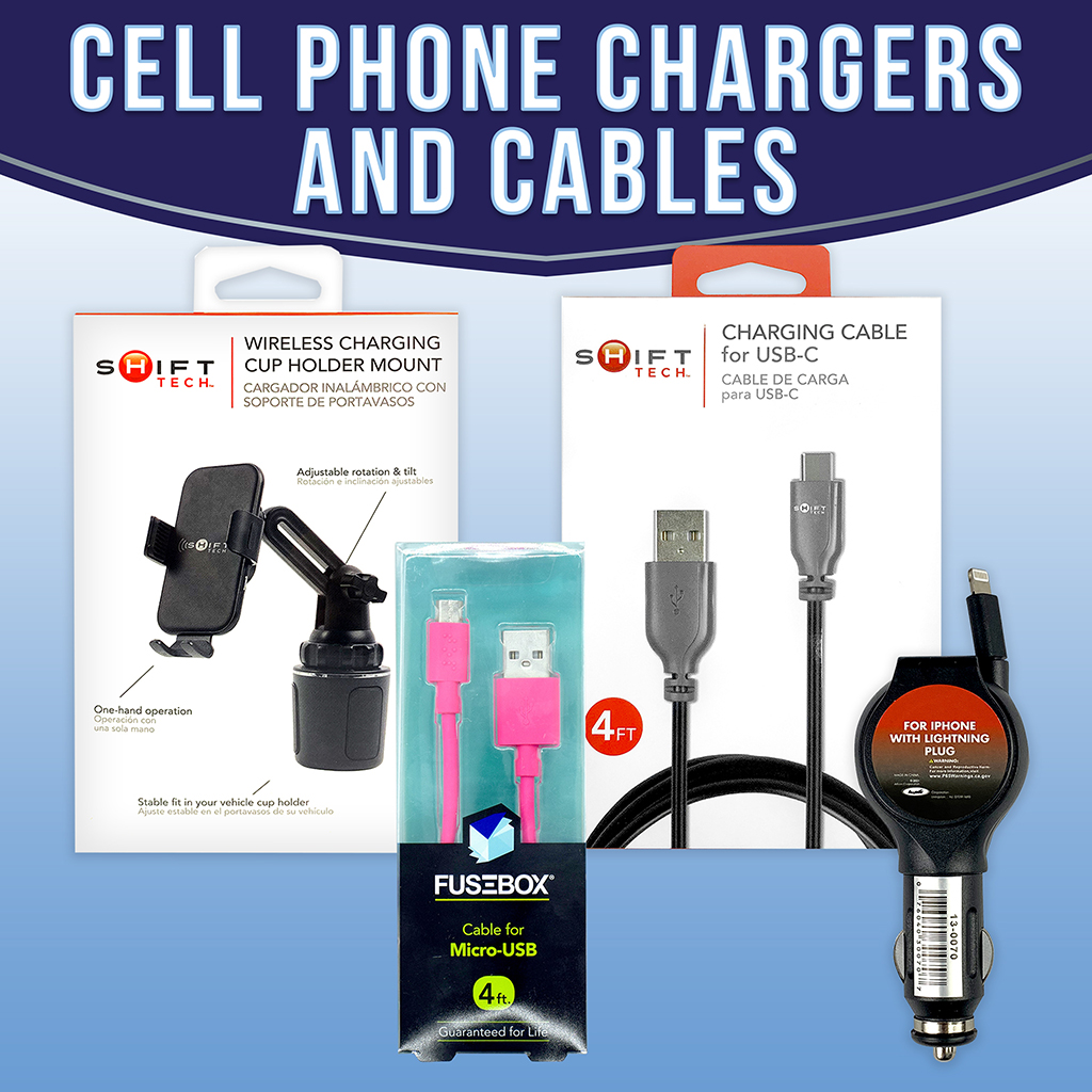Cell Phone Chargers and Cables