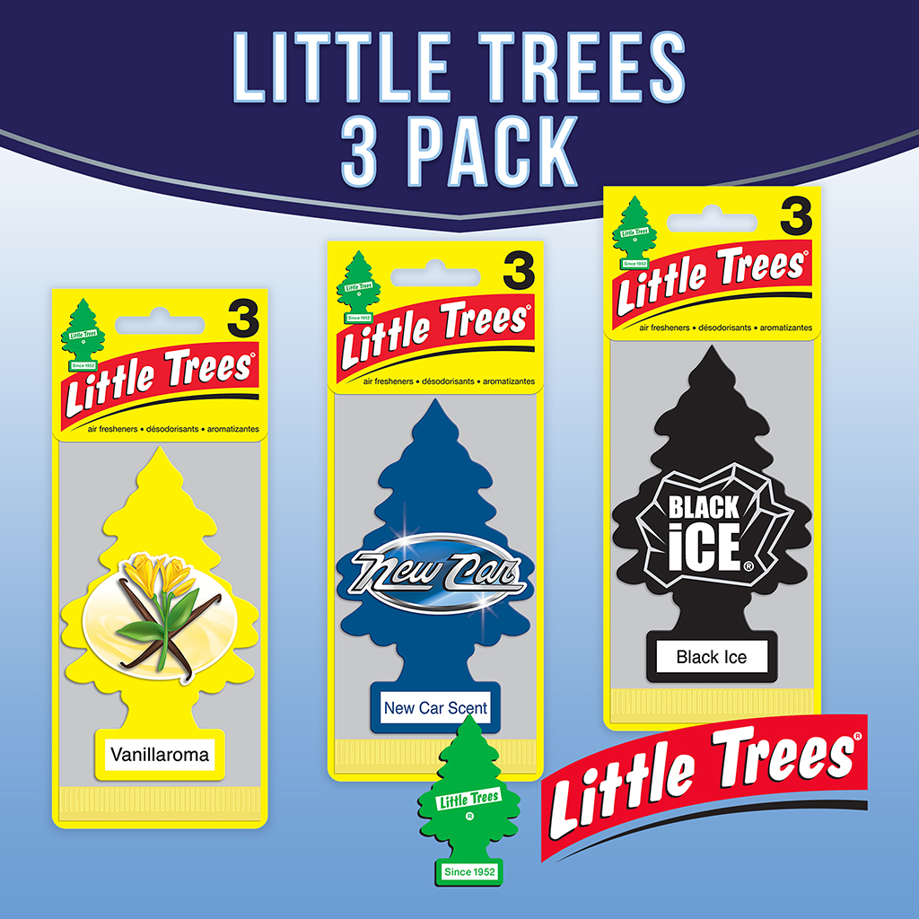 Little Trees Air Freshener New Car Scent Fragrance 3-Pack