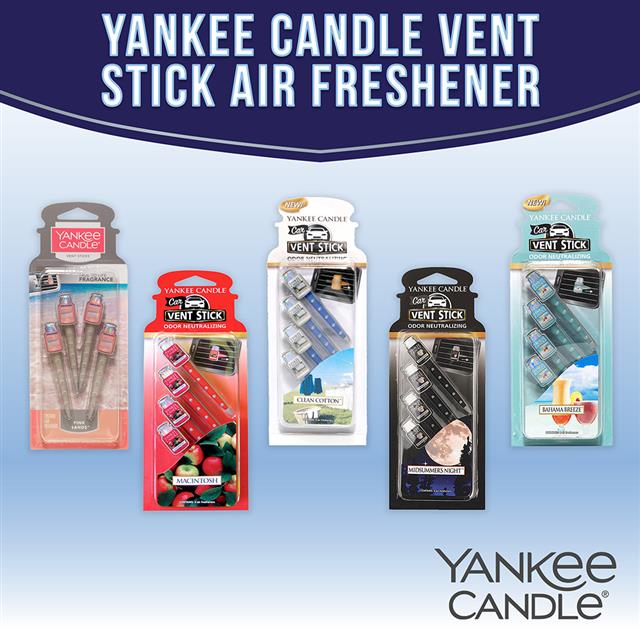 Yankee Candle Car Air Freshener Vent Sticks - Pack of 4
