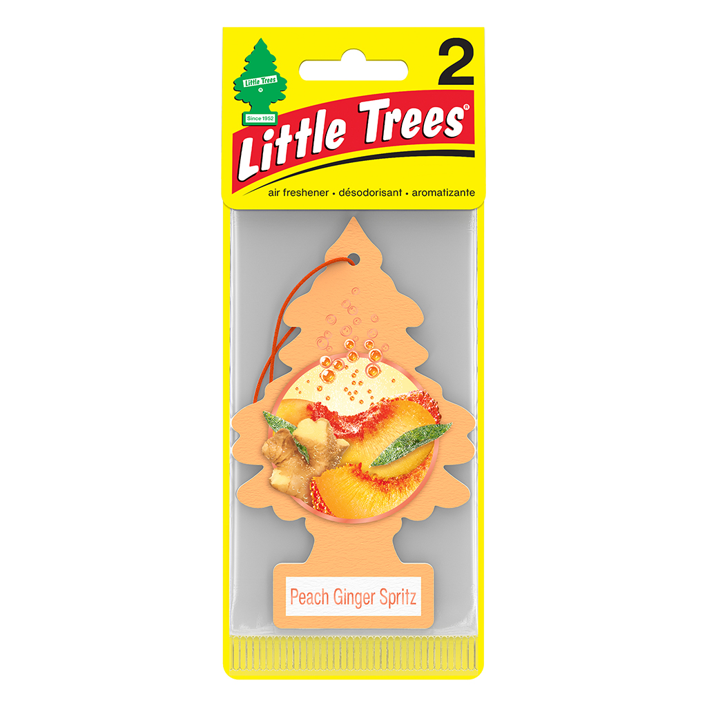 Little Tree Air Freshener 2 Pack - Peach Ginger Spritz CASE PACK 12