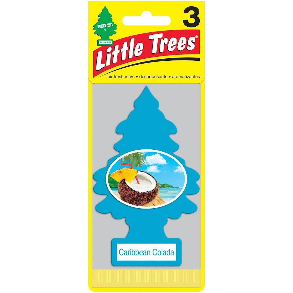 Little Tree Air Freshener 3 Pack - Caribbean Colada CASE PACK 8