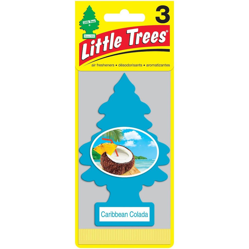 Little Tree Air Freshener 3 Pack - Caribbean Colada CASE PACK 8