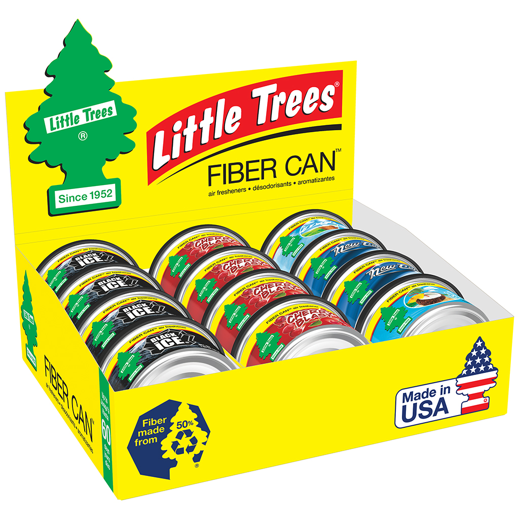 Little Tree Fiber Can Air Freshener Display - 12 Piece Assortment