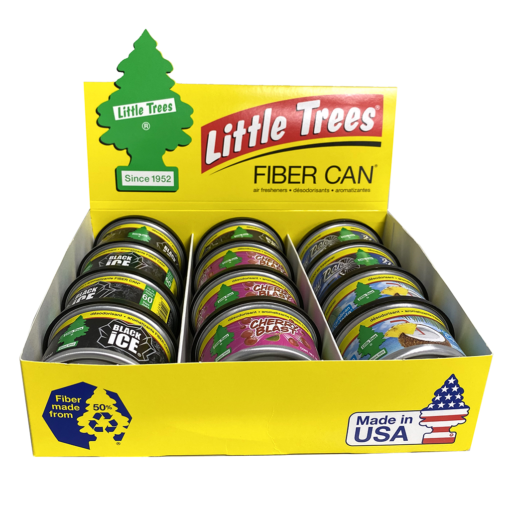 Little Tree Fiber Can Air Freshener Display - 12 Piece Assortment
