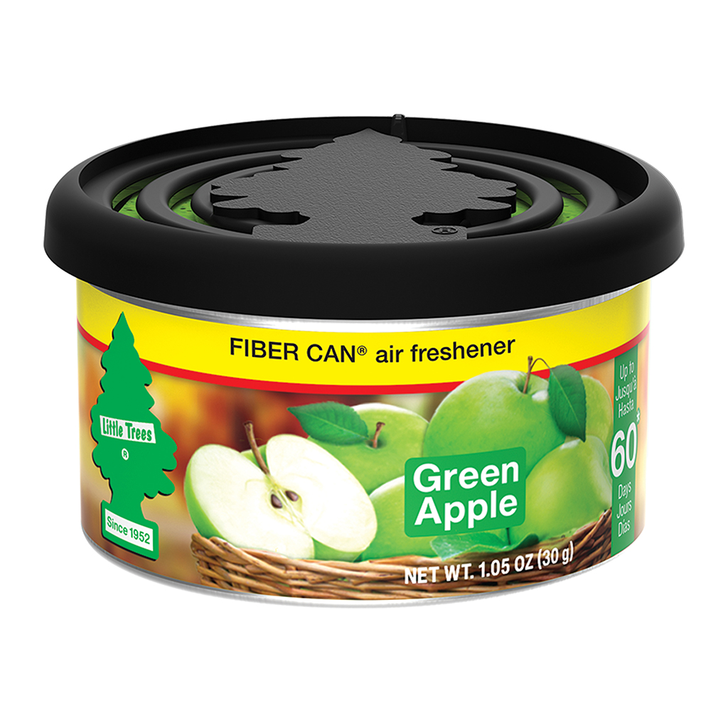 Little Tree Fiber Can Air Freshener- Green Apple CASE PACK 4