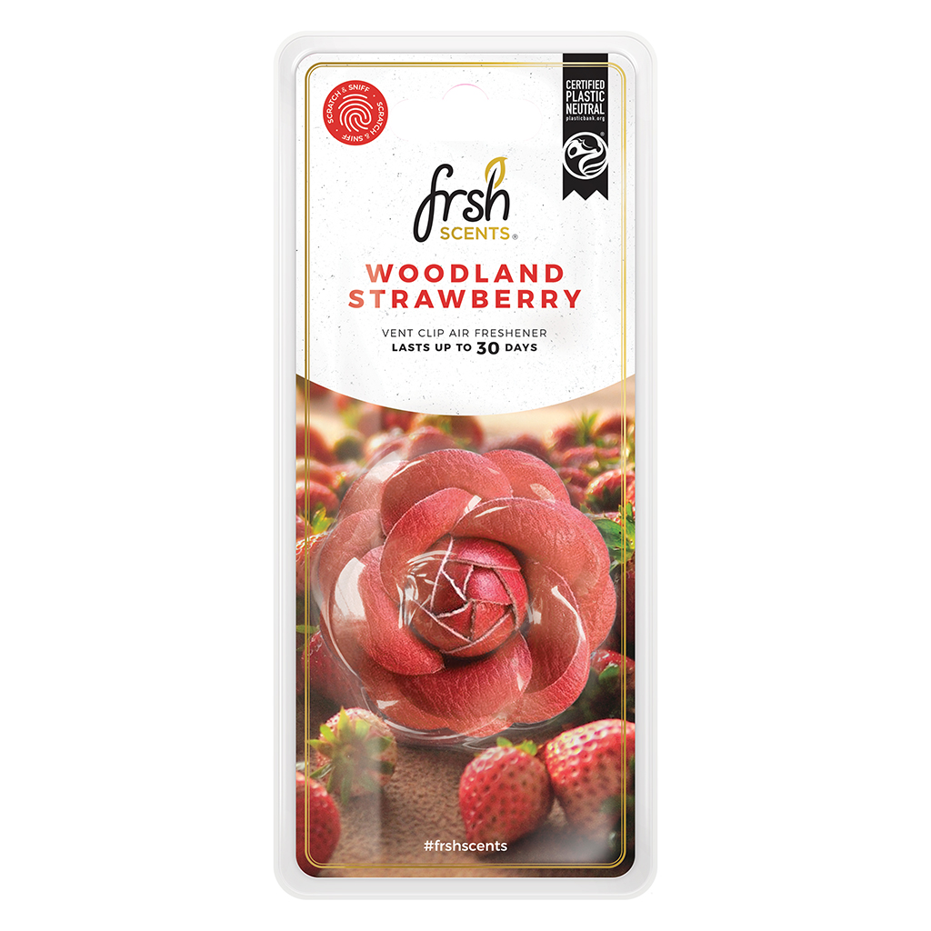 Frsh Woodland Strawberry Scented 3D Flower CASE PACK 9