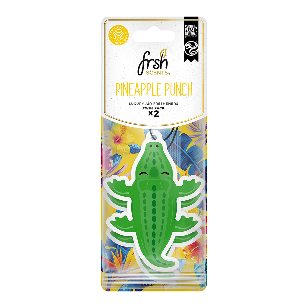 FRSH Croc Hanging Air Freshener 2 Pack - Pineapple Punch CASE PACK 12