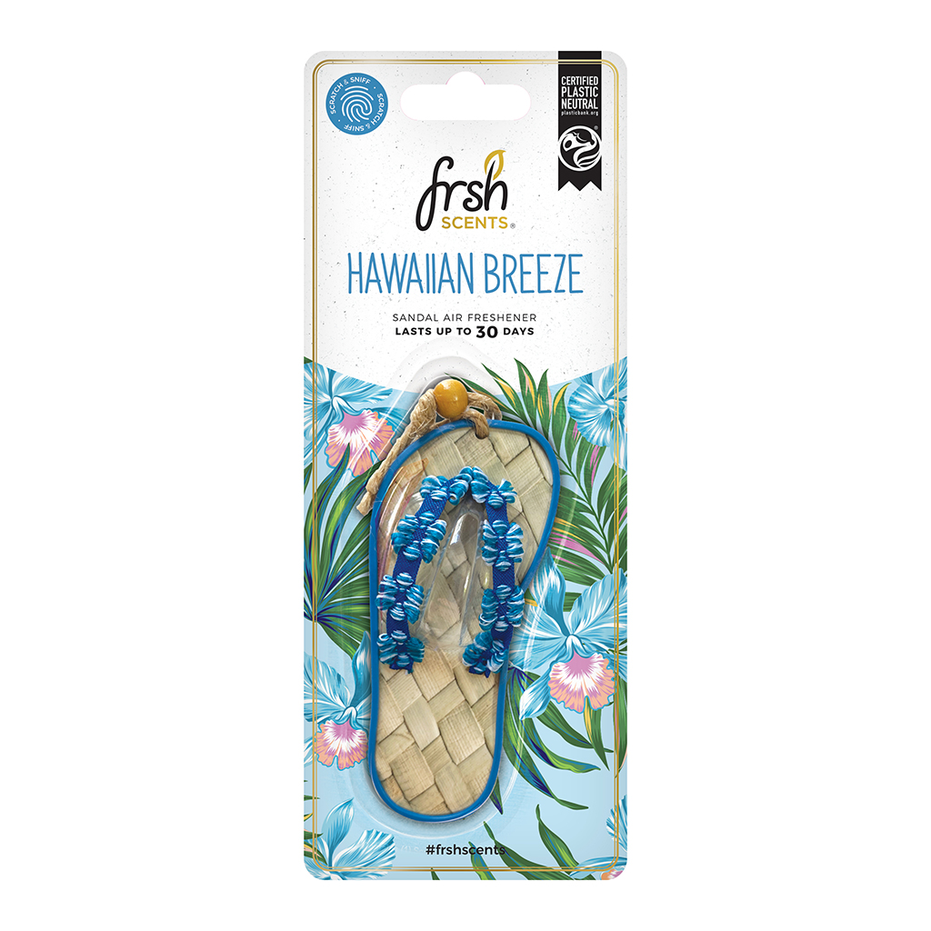 FRSH Sandal Hanging Air Freshener - Hawaiian Breeze CASE PACK 6