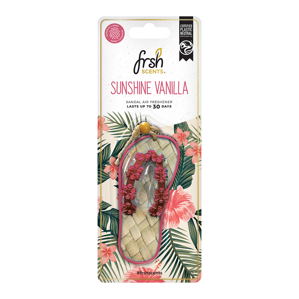 FRSH Sandal Hanging Air Freshener - Sunshine Vanilla CASE PACK 6