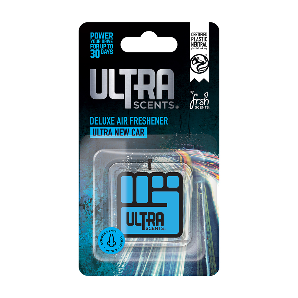 ULTRA Deluxe Hanging 3D Air Freshener - New Car CASE PACK 6