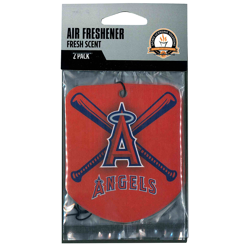 Sports Team Paper Air Freshener 2 Pack - Angels CASE PACK 12