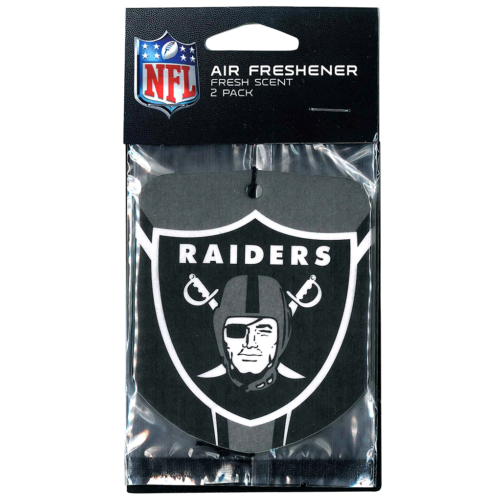 Sports Team Paper Air Freshener 2 Pack - Raiders CASE PACK 12