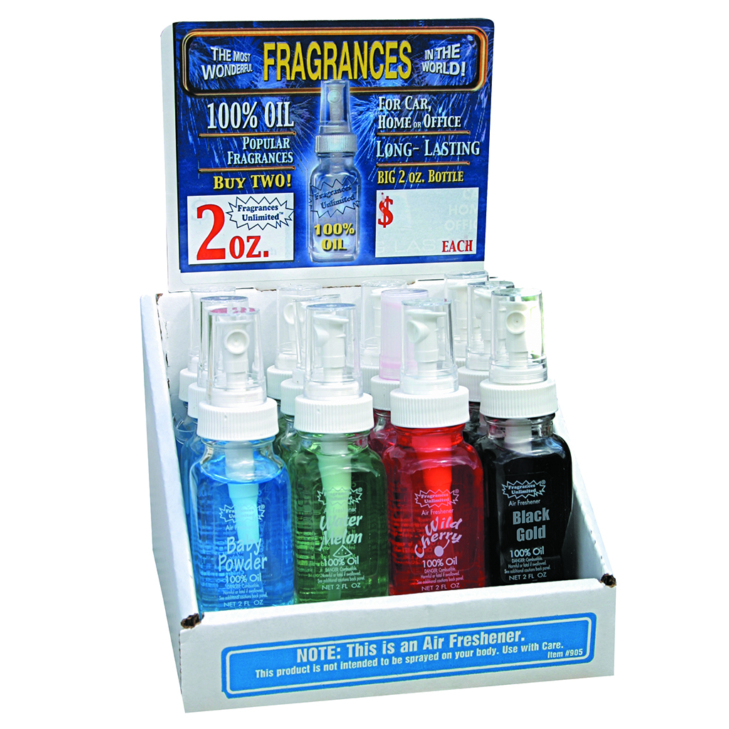 100% Oil Spray Air Fresheners 2 Ounce Bottle - Baby Powder CASE PACK 12