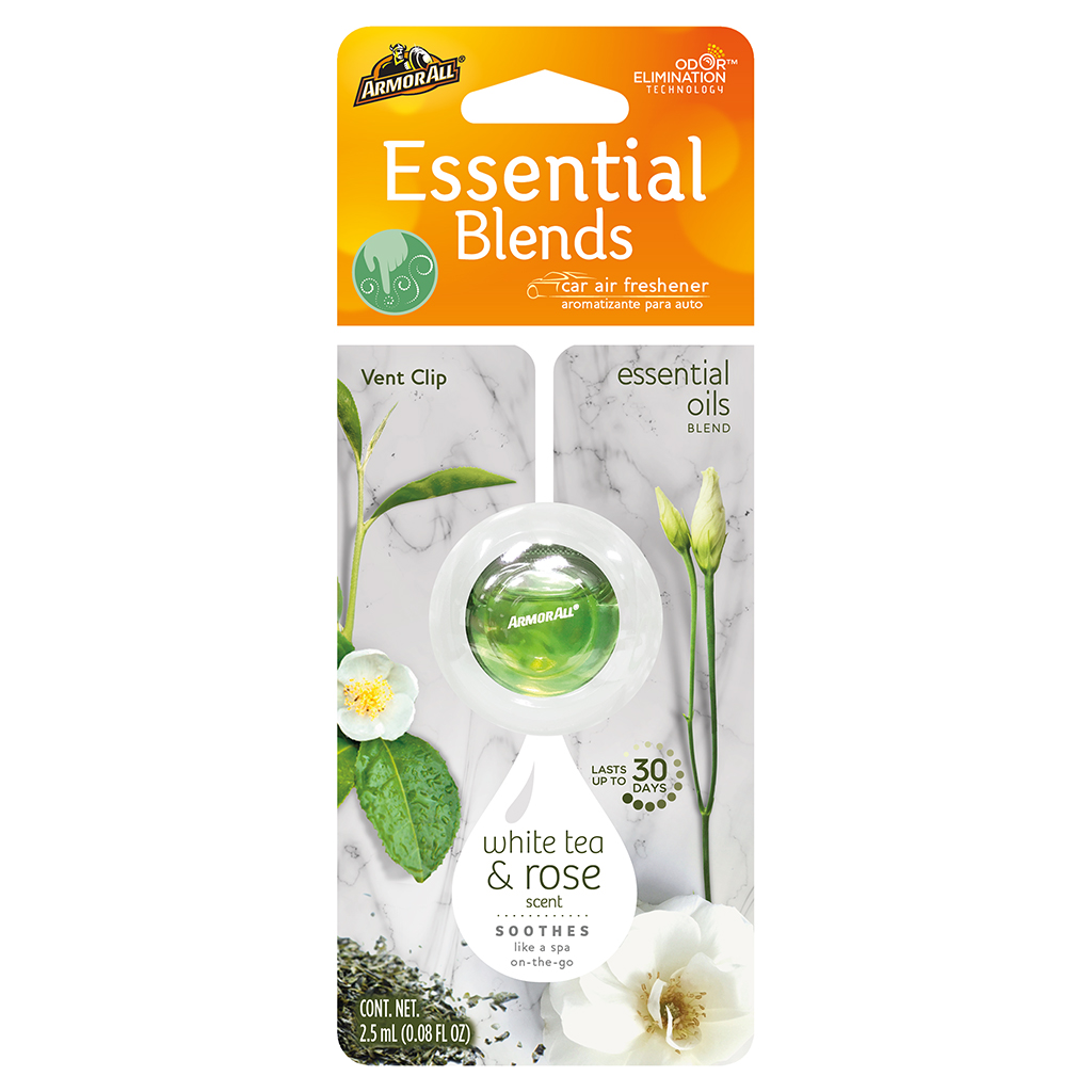 Armor All Essential Blends Air Freshener - White Tea Rose CASE PACK 4