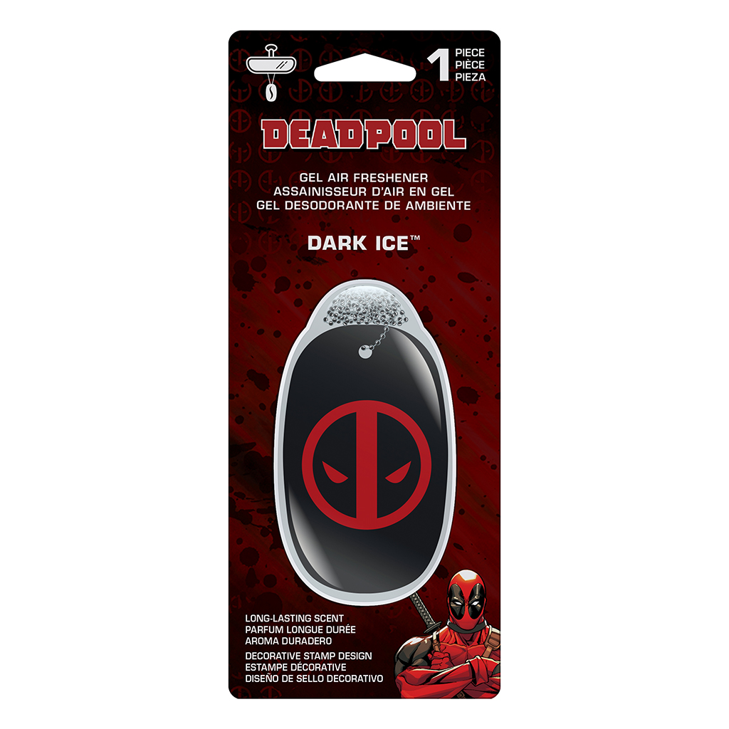 Marvel Deadpool Gel Air Freshener - Dark Ice CASE PACK 12