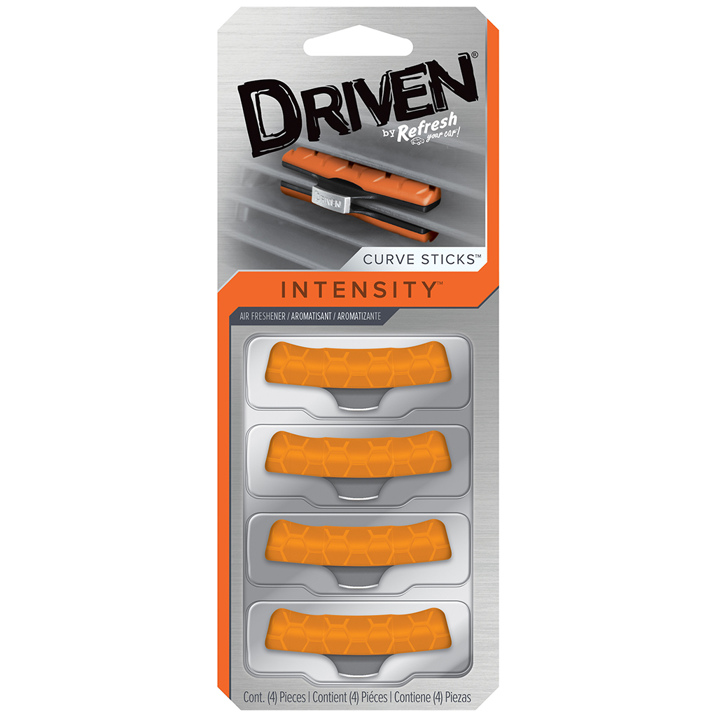 Driven Curve Vent Stick Air Freshener 4 Pack - Intensity CASE PACK 6