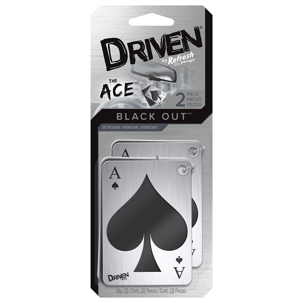 Driven Air Freshener 2 Pack Ace - Black Out CASE PACK 4