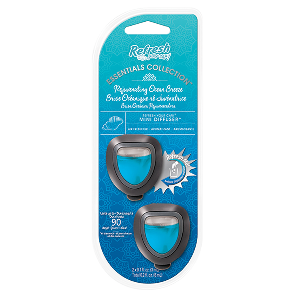 Refresh Mini Membrane Air Freshener 2 Pack - Ocean Breeze CASE PACK 4