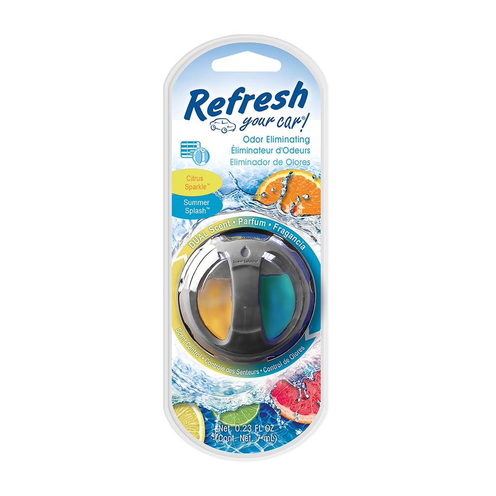Refresh Vent Dual Air Freshener - Citrus Spark/Summer Splash CASE PACK 4
