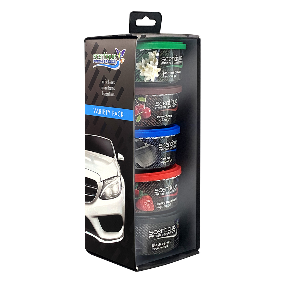 Scentique Natural Gel Can Air Freshener Display - 5 Piece