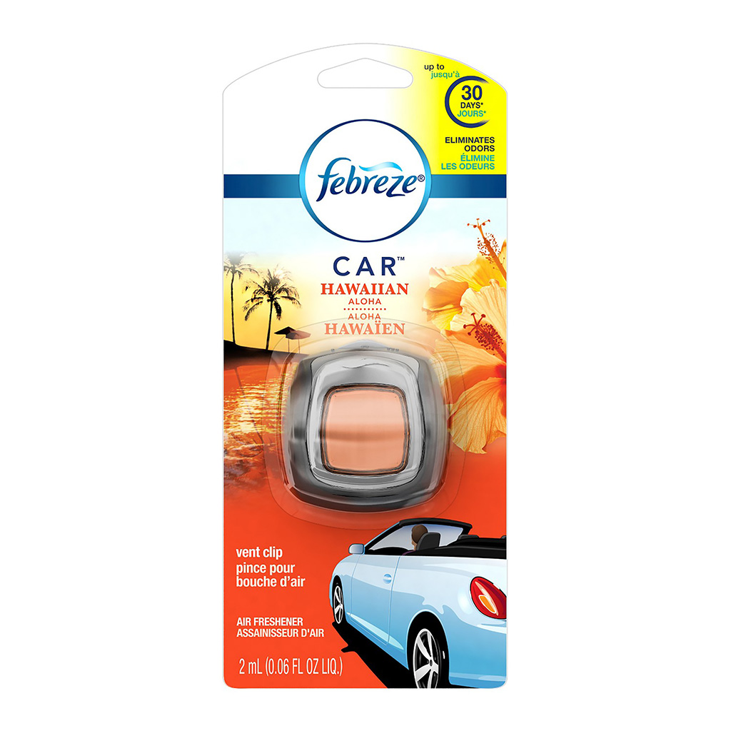 Febreze Car Vent Air Freshener - Hawaiian Aloha CASE PACK 4