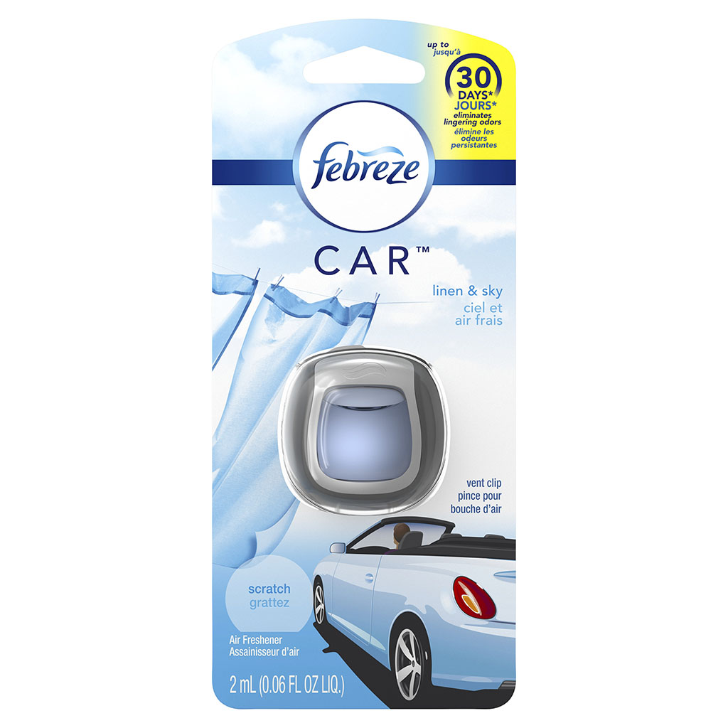 3pcs FEBREZE Car Air Fresheners & Odor Eliminator with Vent Clip