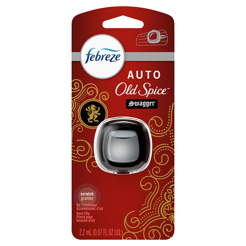 Febreze Auto Vent Air Freshener - Old Spice Swag CASE PACK 4