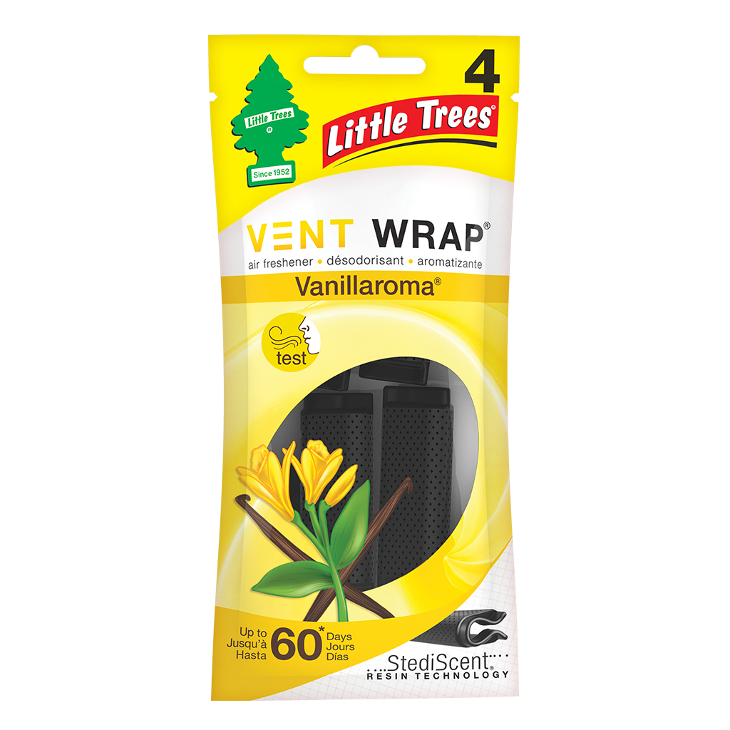 Little Tree Vent Wrap Air Freshener - Vanillaroma CASE PACK 4
