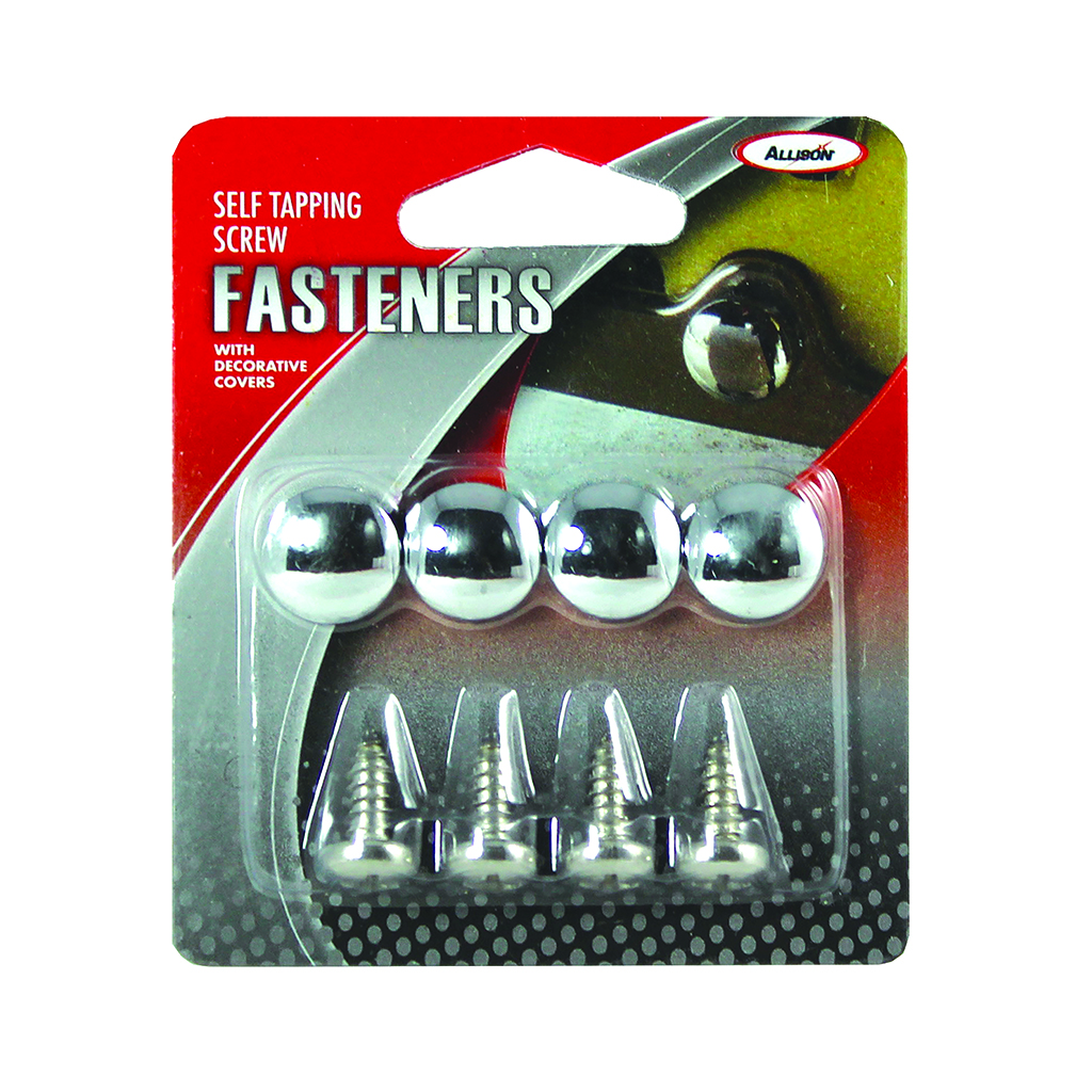 Self Tapping License Frame Fasteners With Decorative Caps