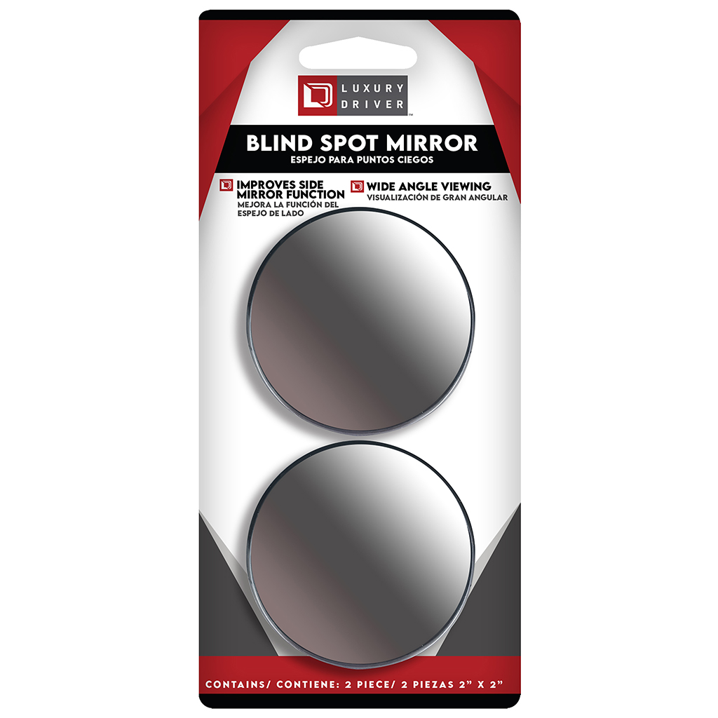 Luxury Driver 2 Inch Blind Spot Mirror 2 Pack CASE PACK 6