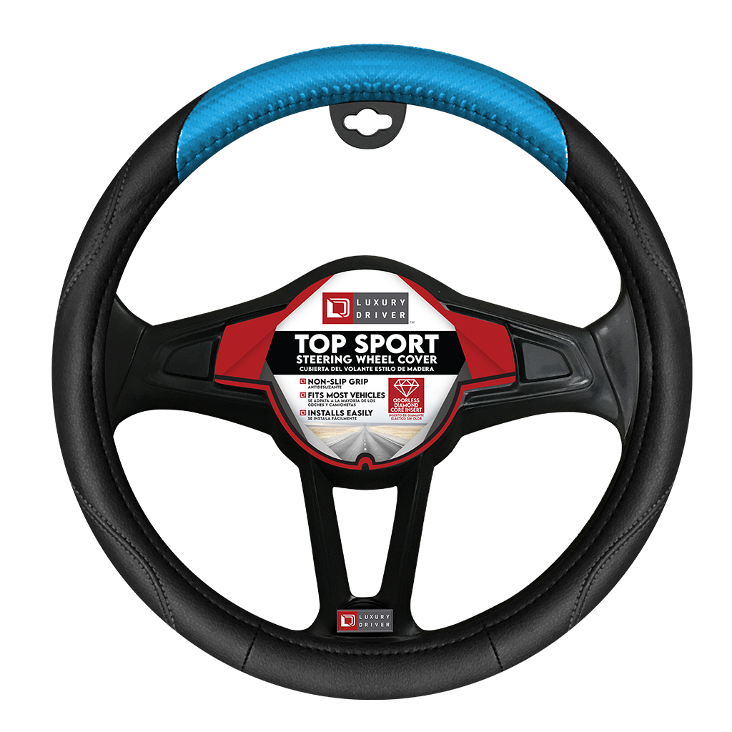 Luxury Driver Top Sport Steering Wheel Cover- Blue