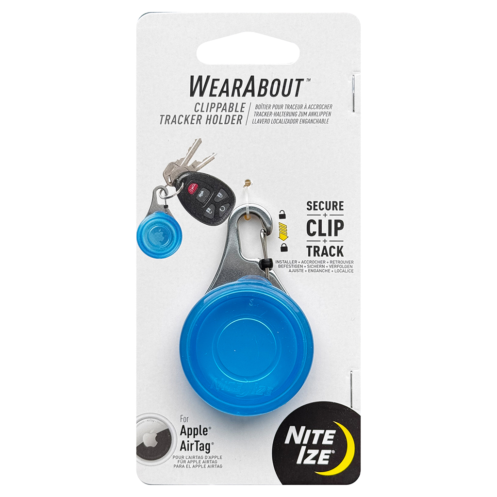 Nite Ize WearAbout Clippable Tracker Holder Blue CASE PACK 4