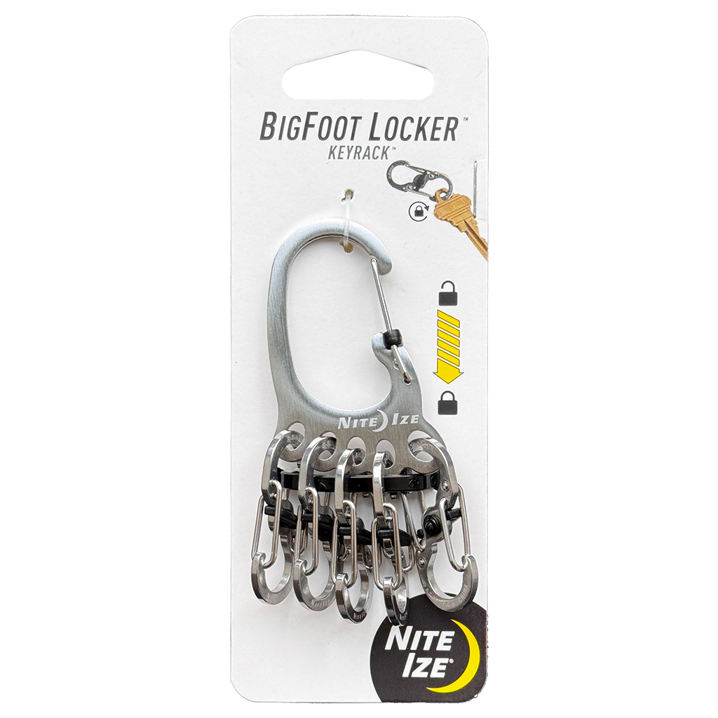 Nite Ize BigFoot Locker KeyRack Stainless CASE PACK 4