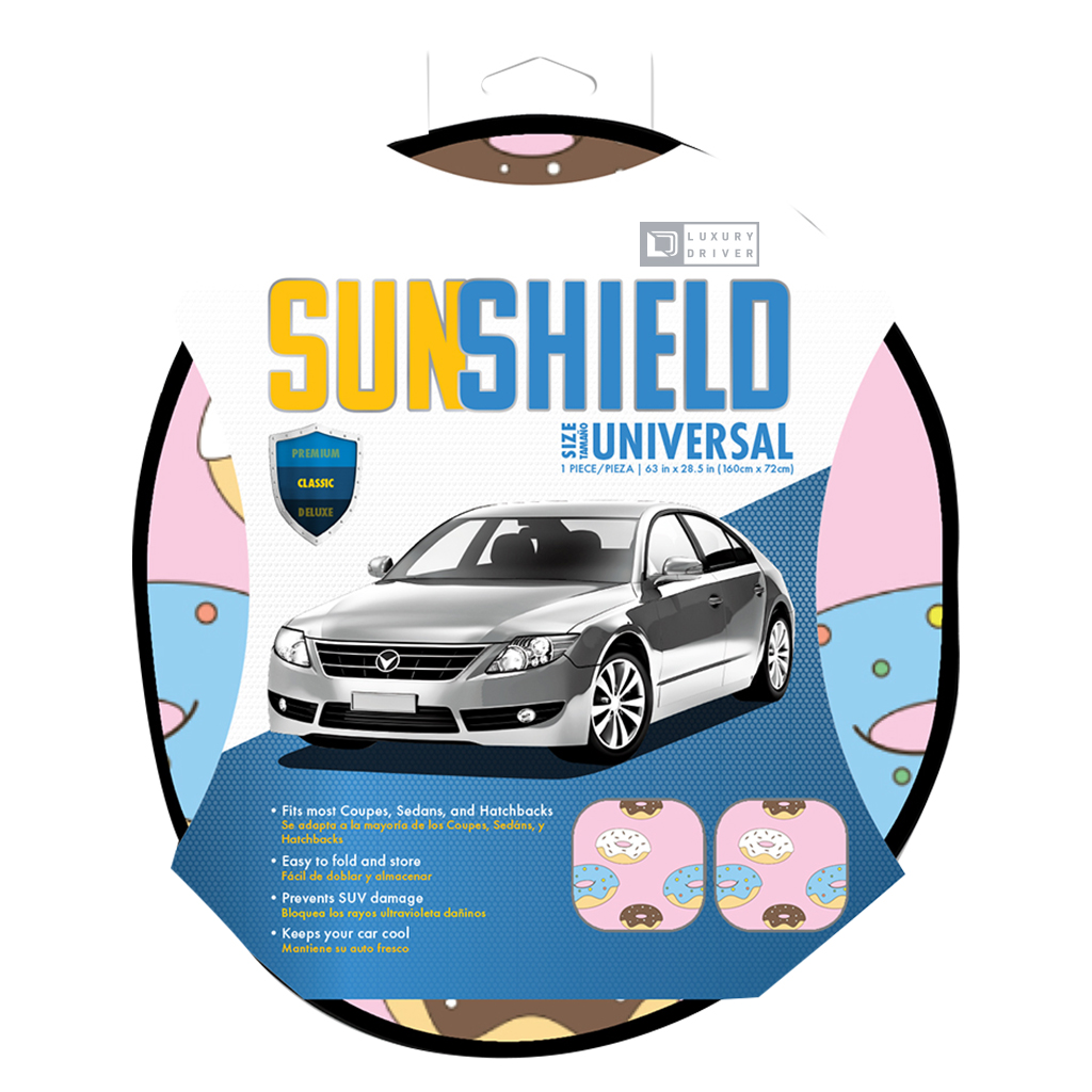 Luxury Driver Donuts Universal Sun Shield Classic Twist