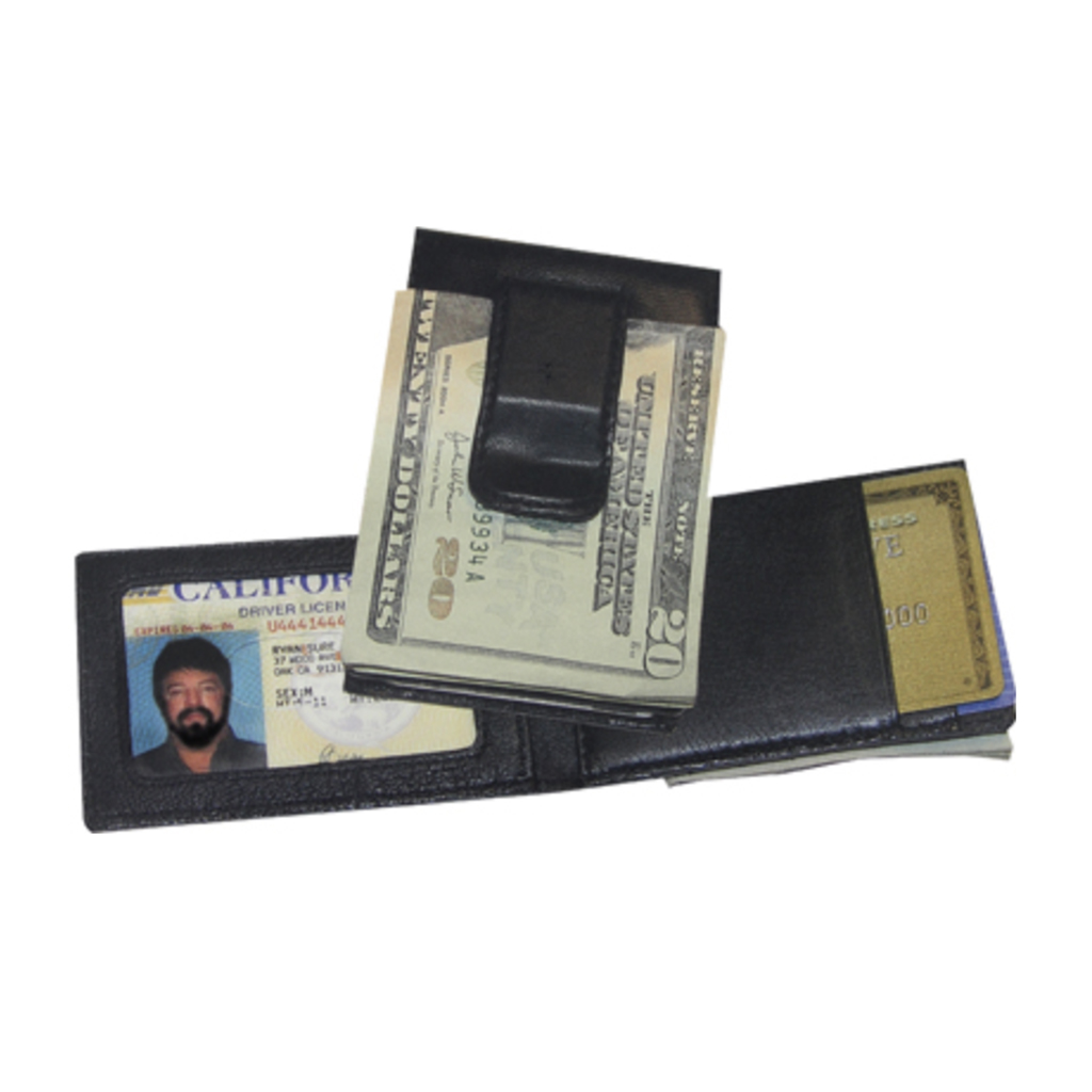 Leather Id & Money Clip