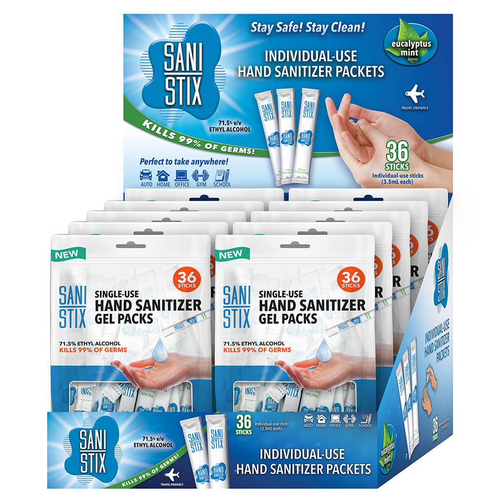 Sani Stix 36 Pack Hand Sanitizer - 10 Bag Display ...