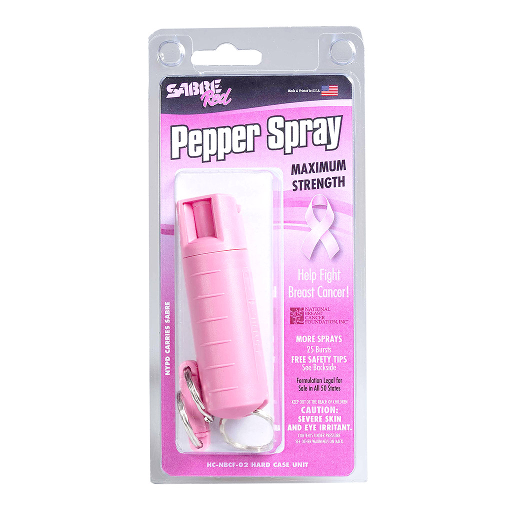 SABRE Pepper Spray with Quick Release, Helps Fight Breast Cancer