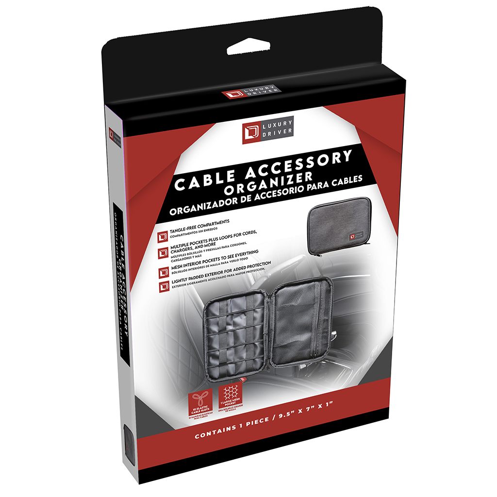 Luxury Driver Cable and Accessory Organizer CASE PACK 6