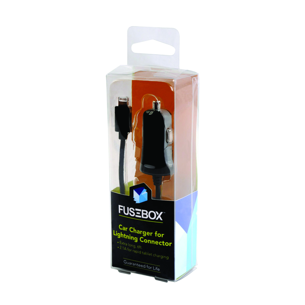 2.1 Amp 6 Foot Car Charger With iPhone Lightning Cable