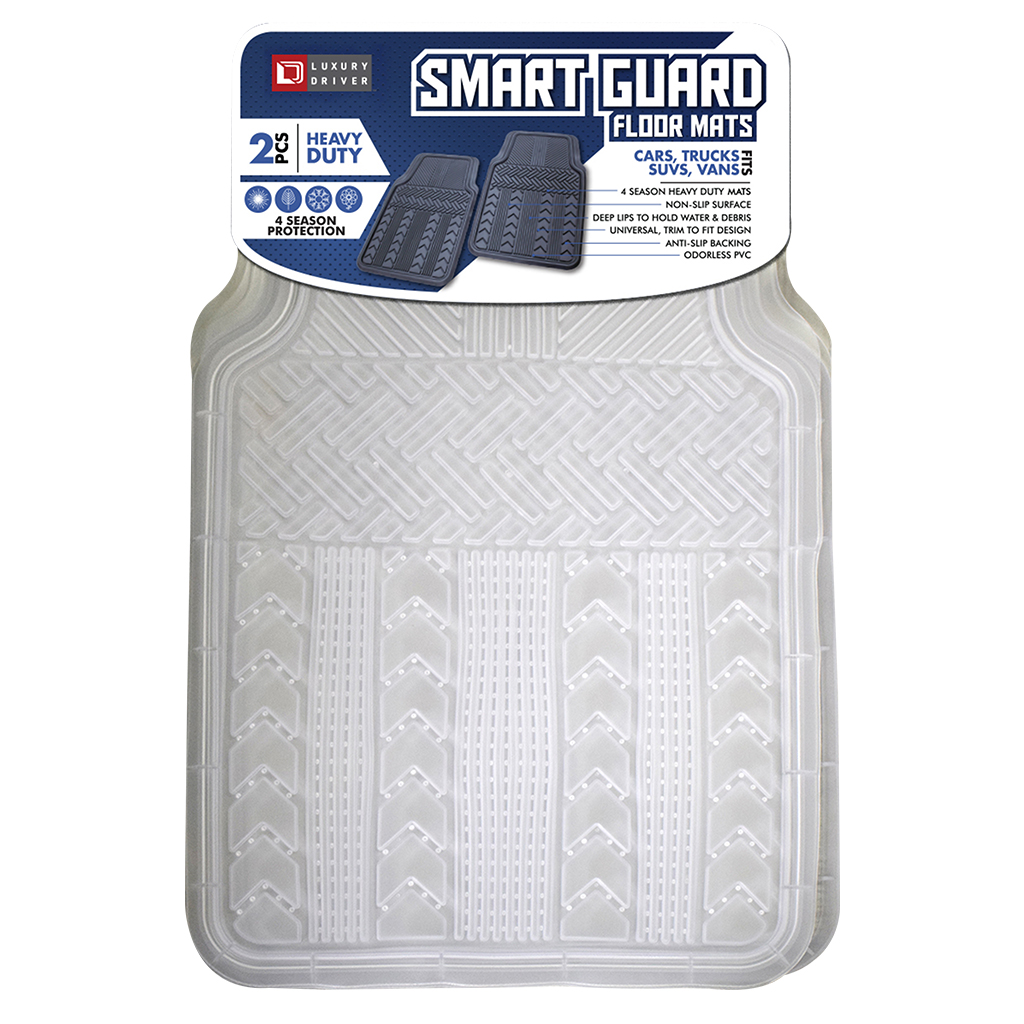 Wholesale Heavy Duty 2 Piece Winter All Weather Car Mat - Clear