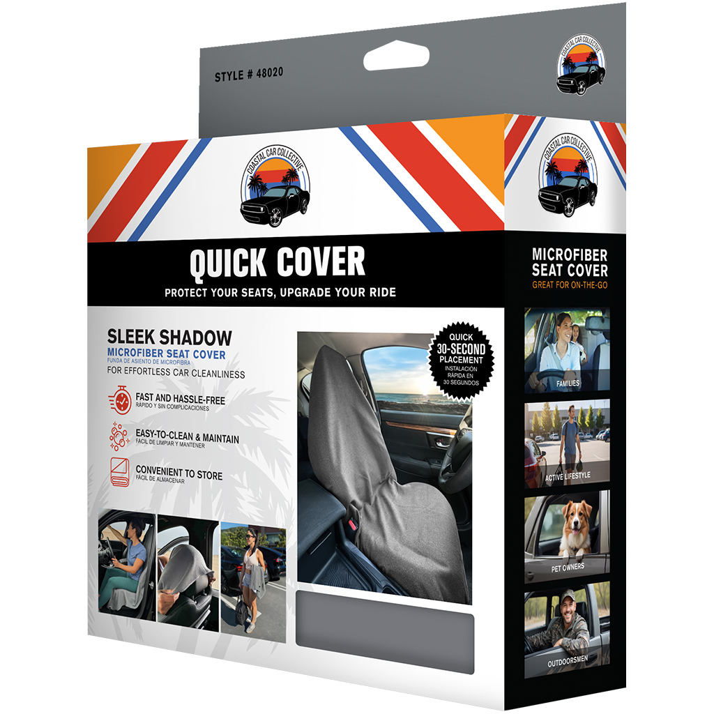 Coastal Car Collective Microfiber Seat Cover - Grey