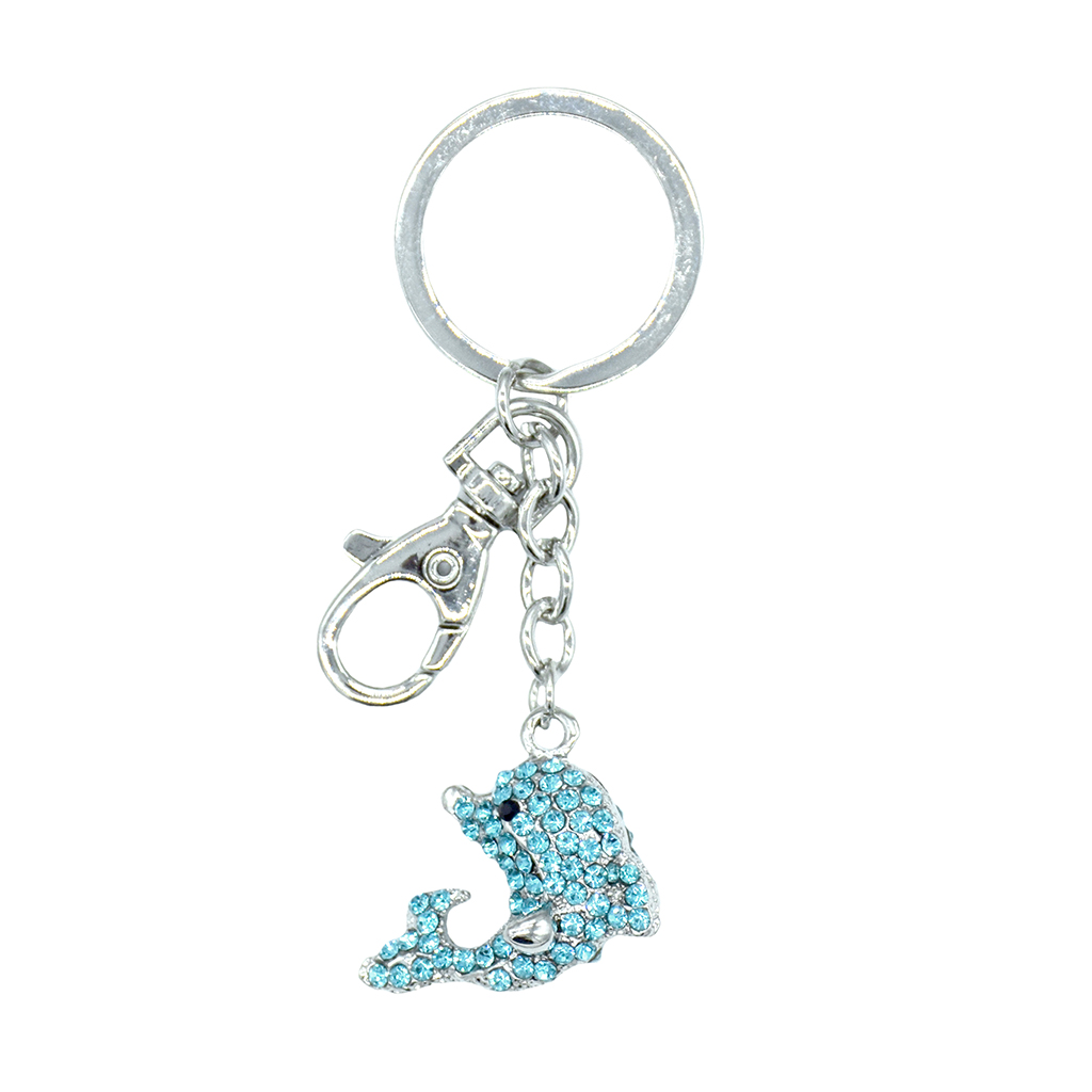 Sparkling Charms Keychain - Blue Dolphin