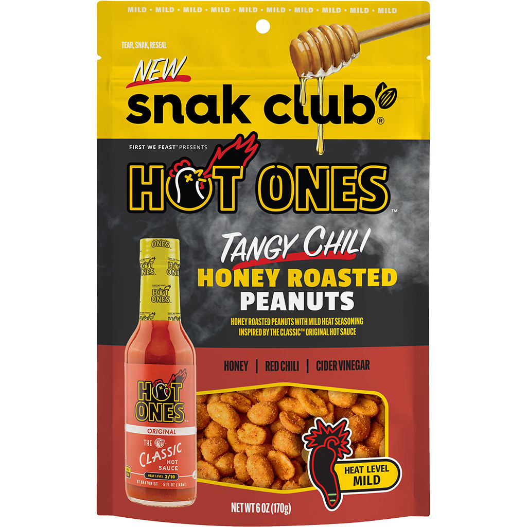 Snak Club Hot Ones Tangy Chili Honey Roasted Peanuts