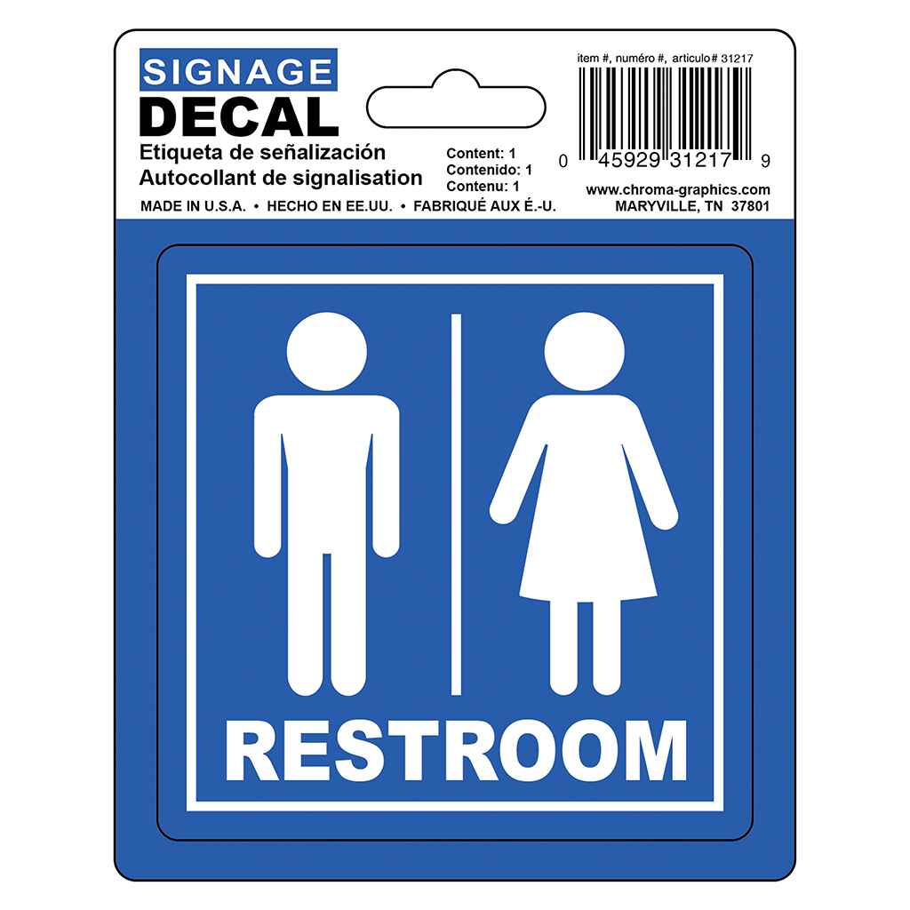Safety Decal - Unisex Restroom