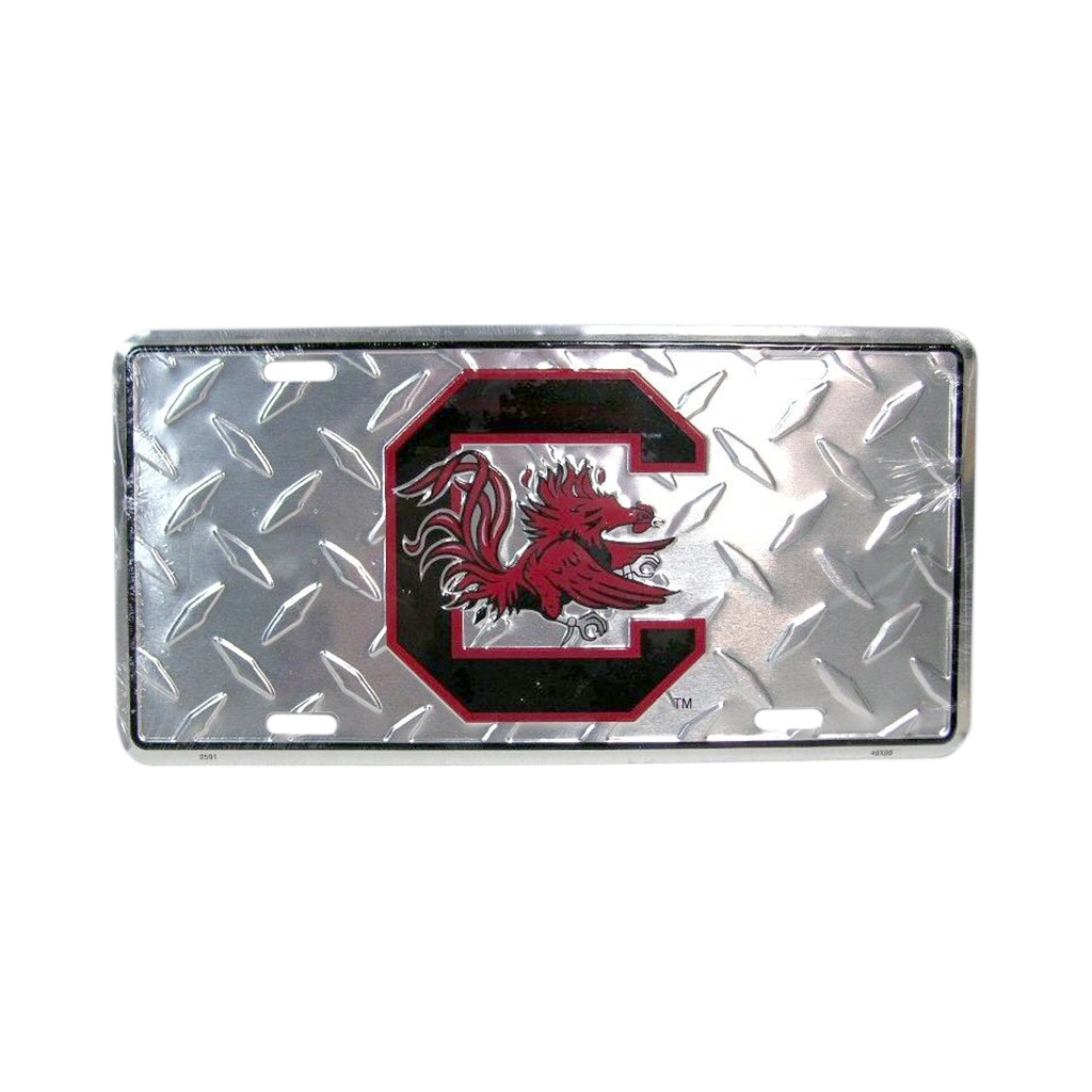 License Tag - University South Carolina Gamecocks- Diamond Cut