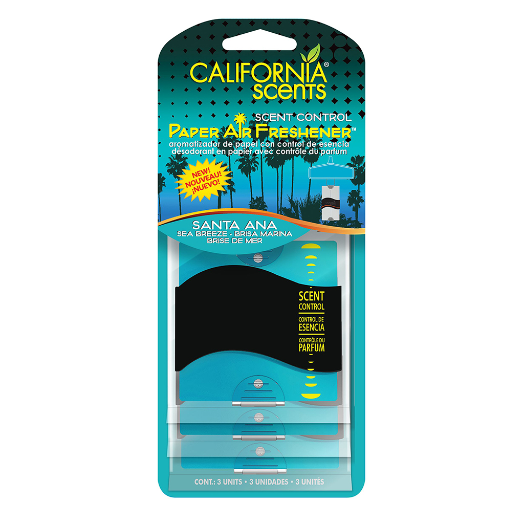 Ca Scents Paper 3Pk- Santa Ana Sea Breeze CASE PACK 4