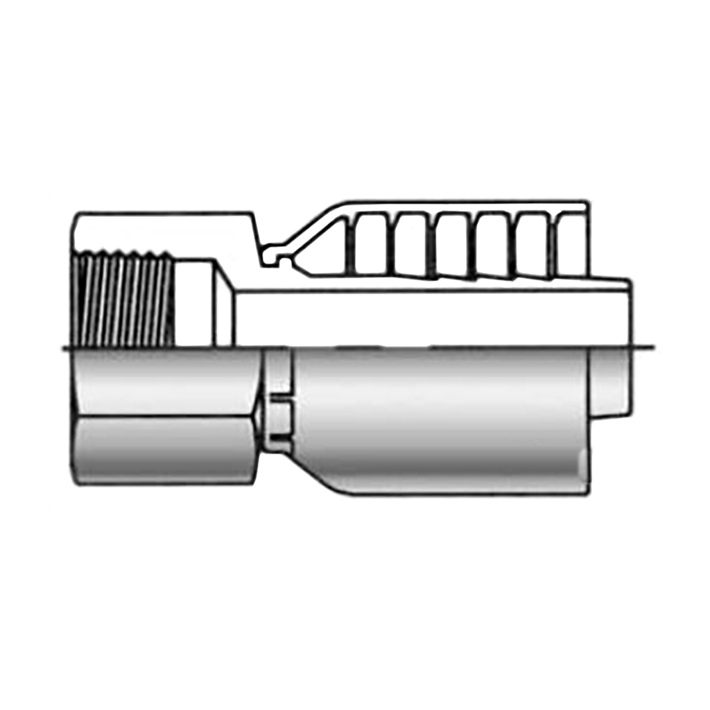 Parker Female Pipe Thread 3/8 Inch Pipe Hose Crimp Fitting