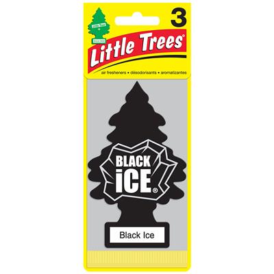 Little Tree Air Freshener 3 Pack - Black Ice CASE PACK 8